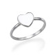 Heart Initial Ring in Sterling Silver